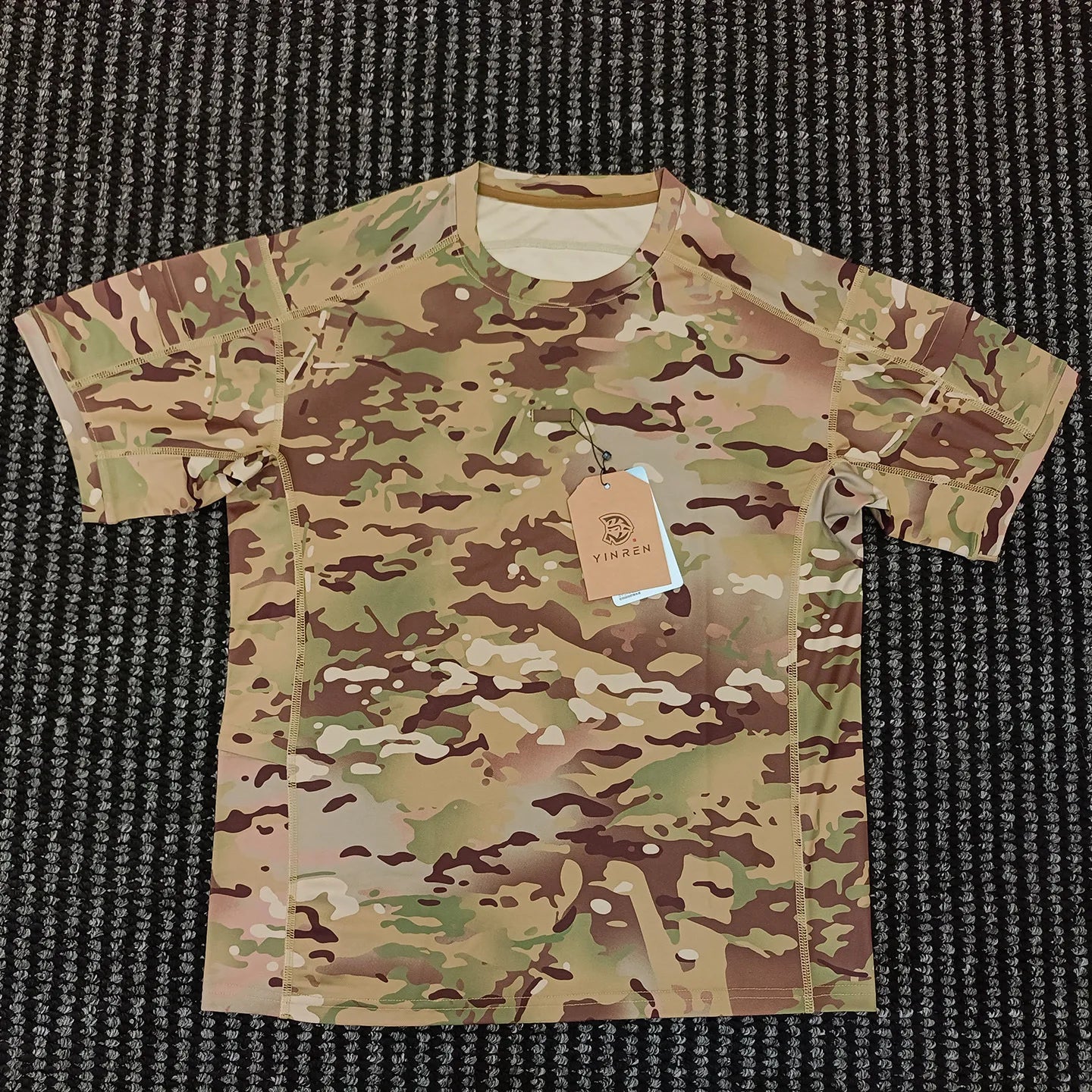 Men's 2026 Crew Neck Tactical T-Shirt With Pocket Summer Outdoor Training Tee Quick Dry Breathable Wear Resistant Sports Top