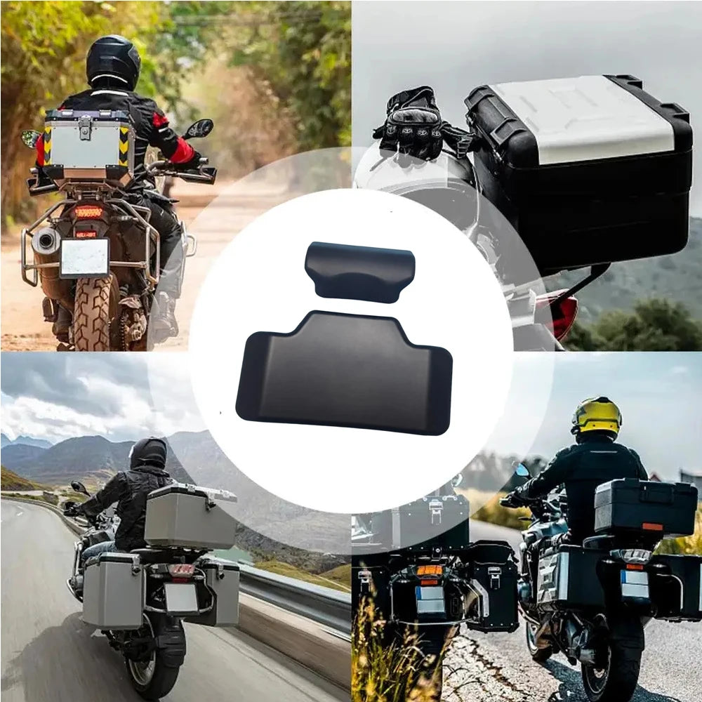 Svart ryggstöd för motorcykel - mjuk dyna för toppbox