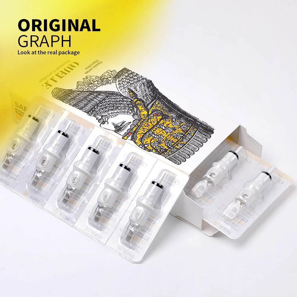 CNC Kassett-tatueringsnålar 20/50-pack – RL/RLT/RS/RM 0,25–0,35 mm EO-steriliserade Engångs för PMU & Tatueringsmaskin 2026