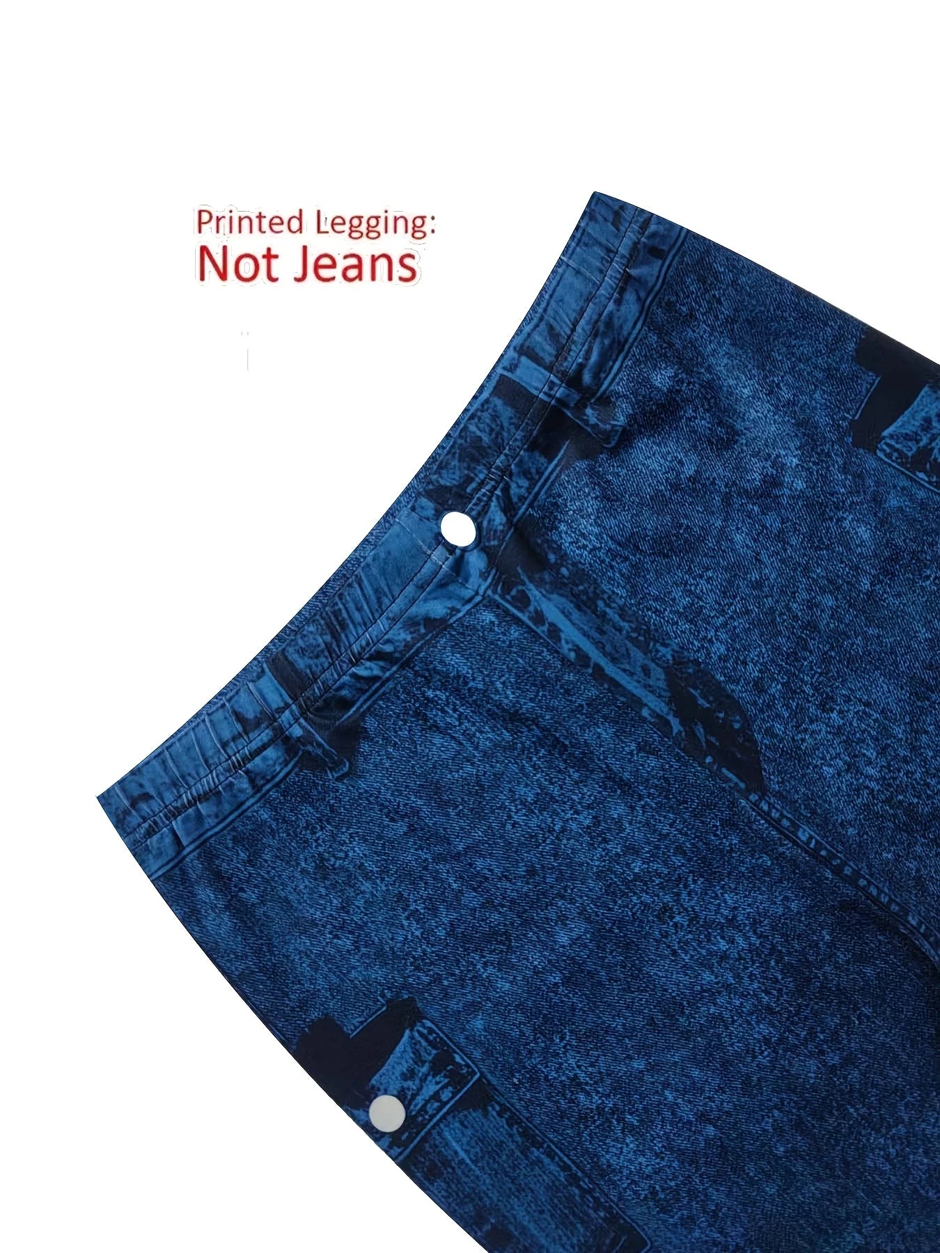 【Non-Denim】Women's Faux Denim Print Leggings, Sports Casual Skinny Pants, Thin Soft Skin-Friendly Yoga Pants, All-Season Long Pa