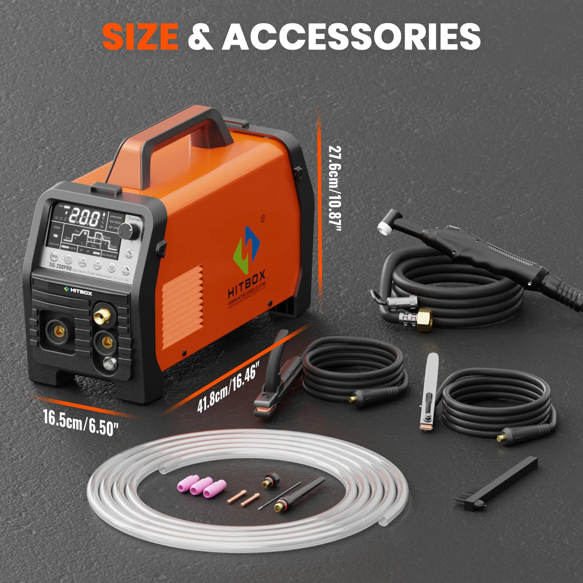 HITBOX TIG200Pro Svetsmaskin 6-i-1 MMA HF Pulse TIG 220V
