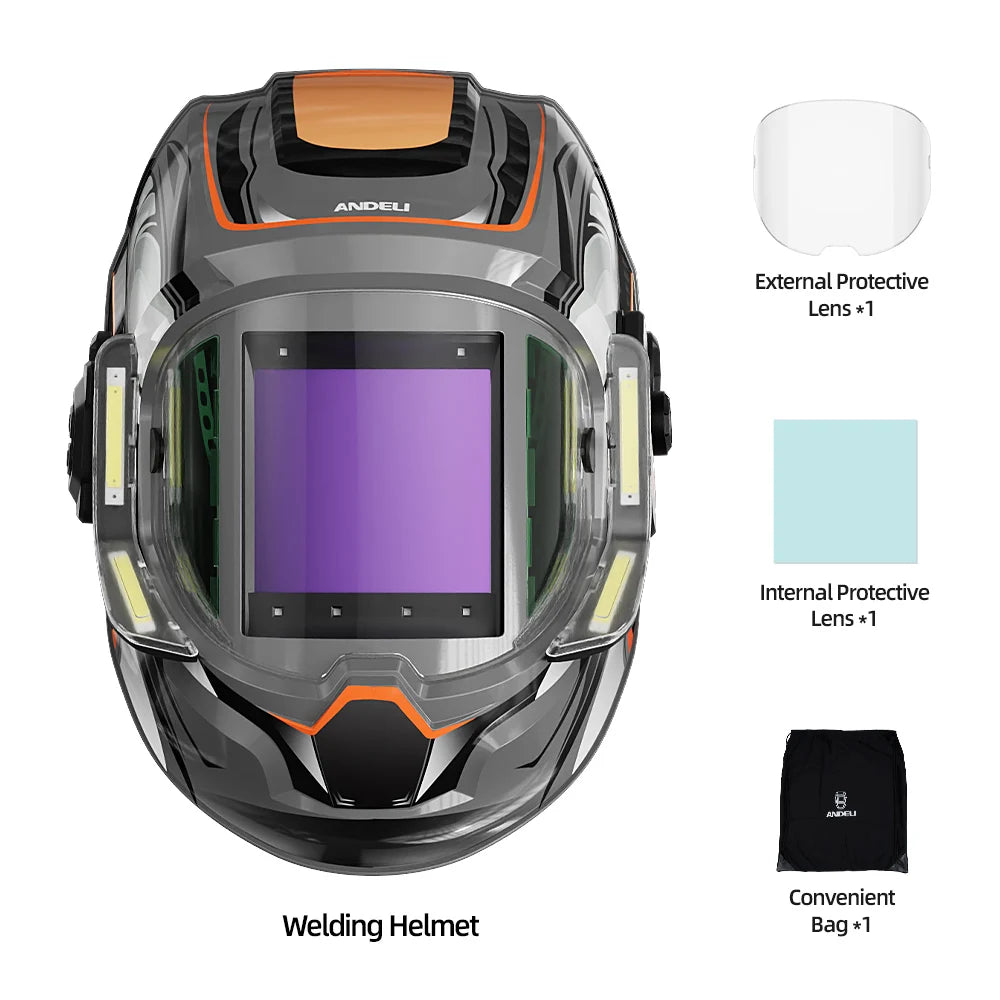 ANDELI automatisk svetsmask med true color och stort synfält