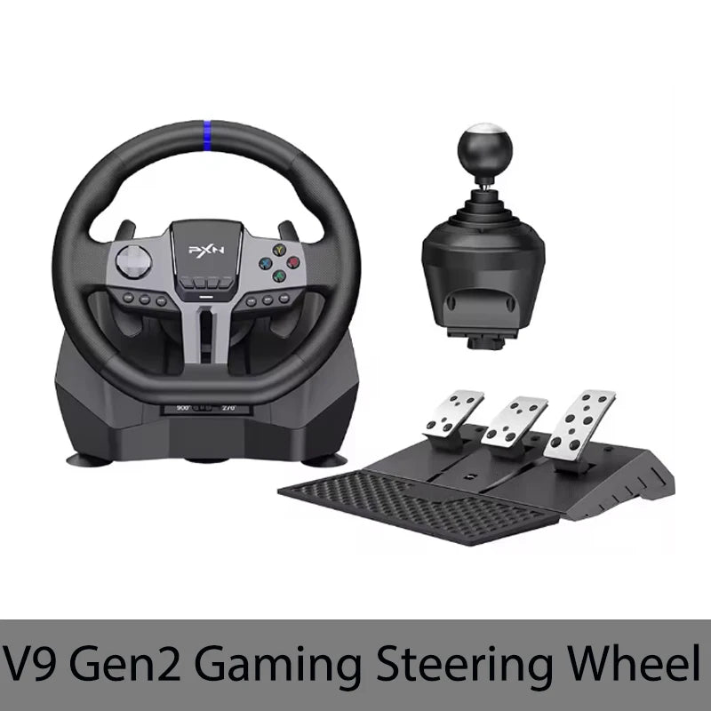 PXN V9 Gen2/V9 Gaming Steering Wheel 270°/900° Racing Simulator for PS4,PS3,PC Windows 7/8/10/11,Xbox One,Xbox Series X/S
