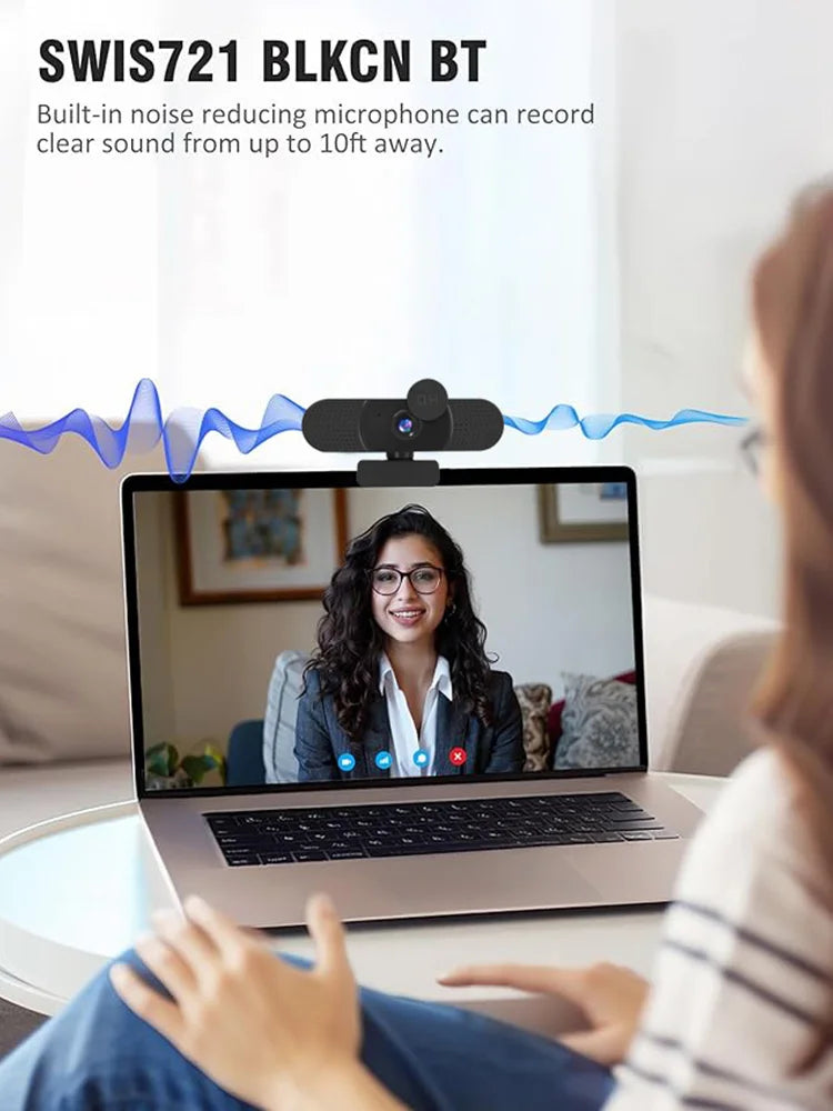EOENKK webbkamera 1080p med mikrofon och USB-anslutning
