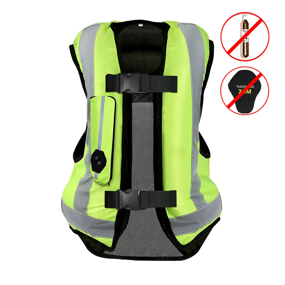 Motorcykeljacka med airbag och reflexväst