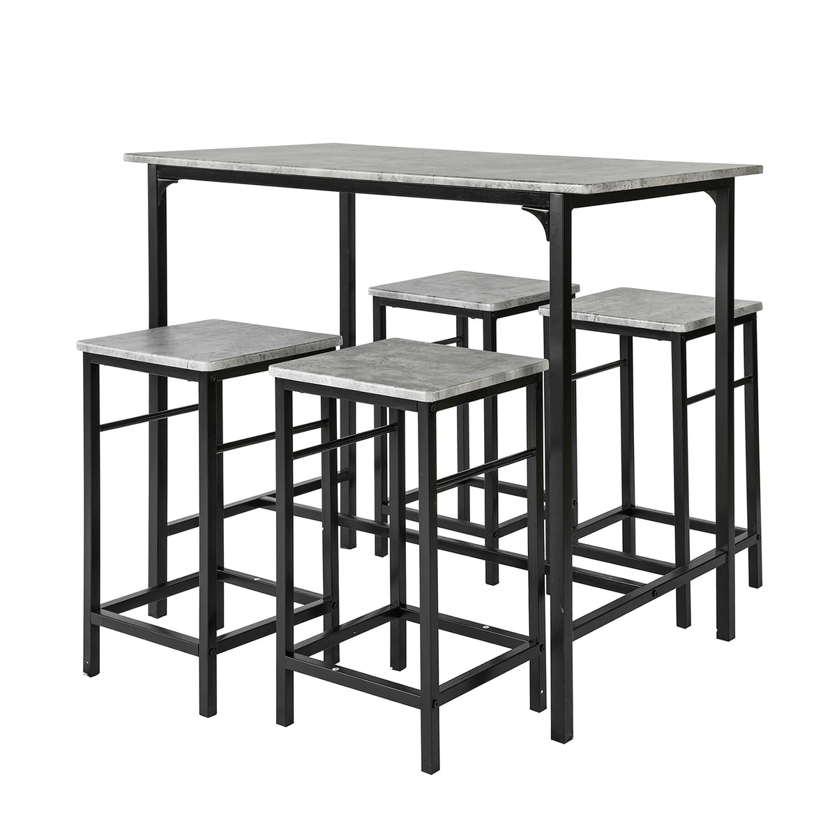 SoBuy OGT11 barbordsset med 4 barpallar – bord 100 × 60 cm