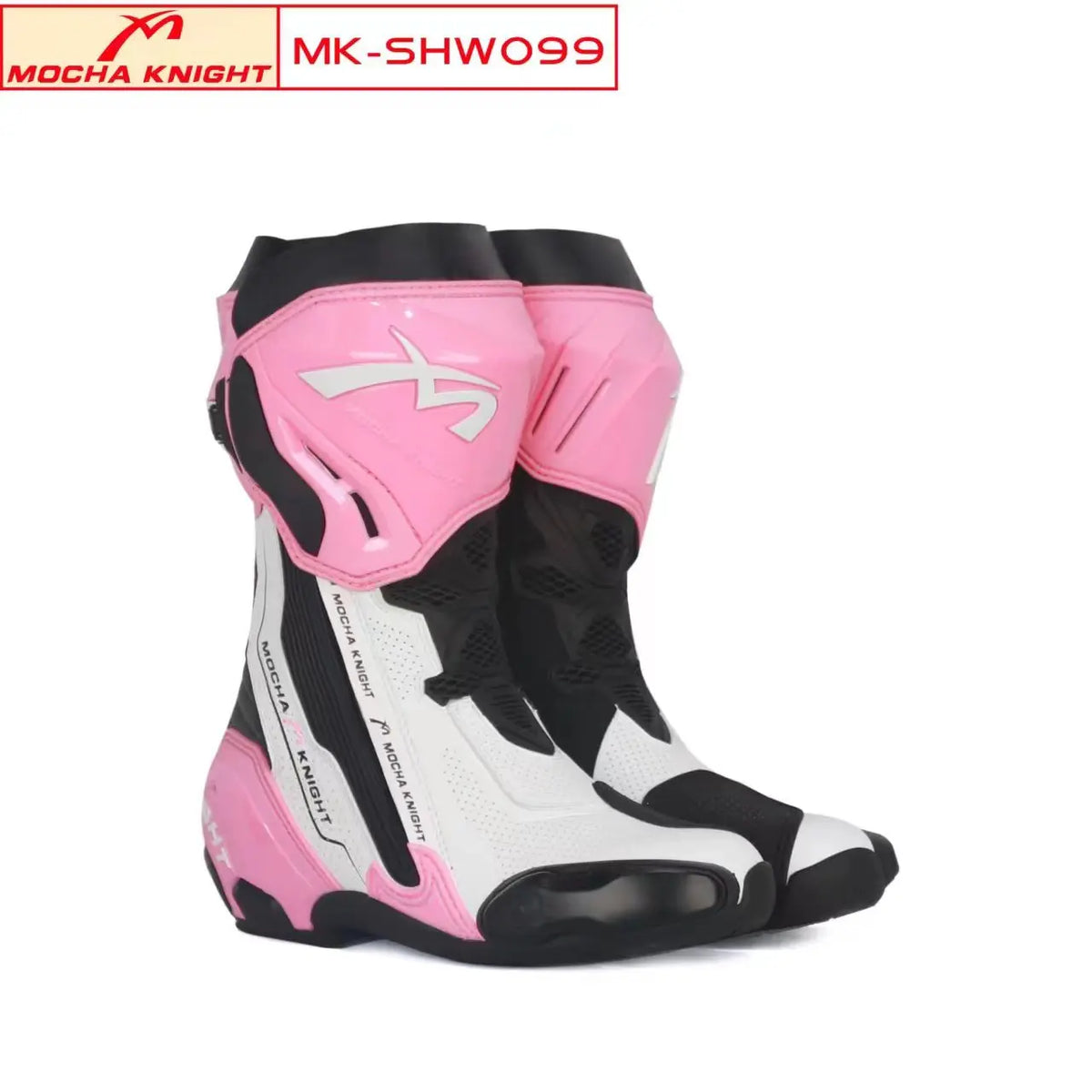 Racingstövlar MK099 i läder – proffsstövlar för bana och offroad, unisex 35–46