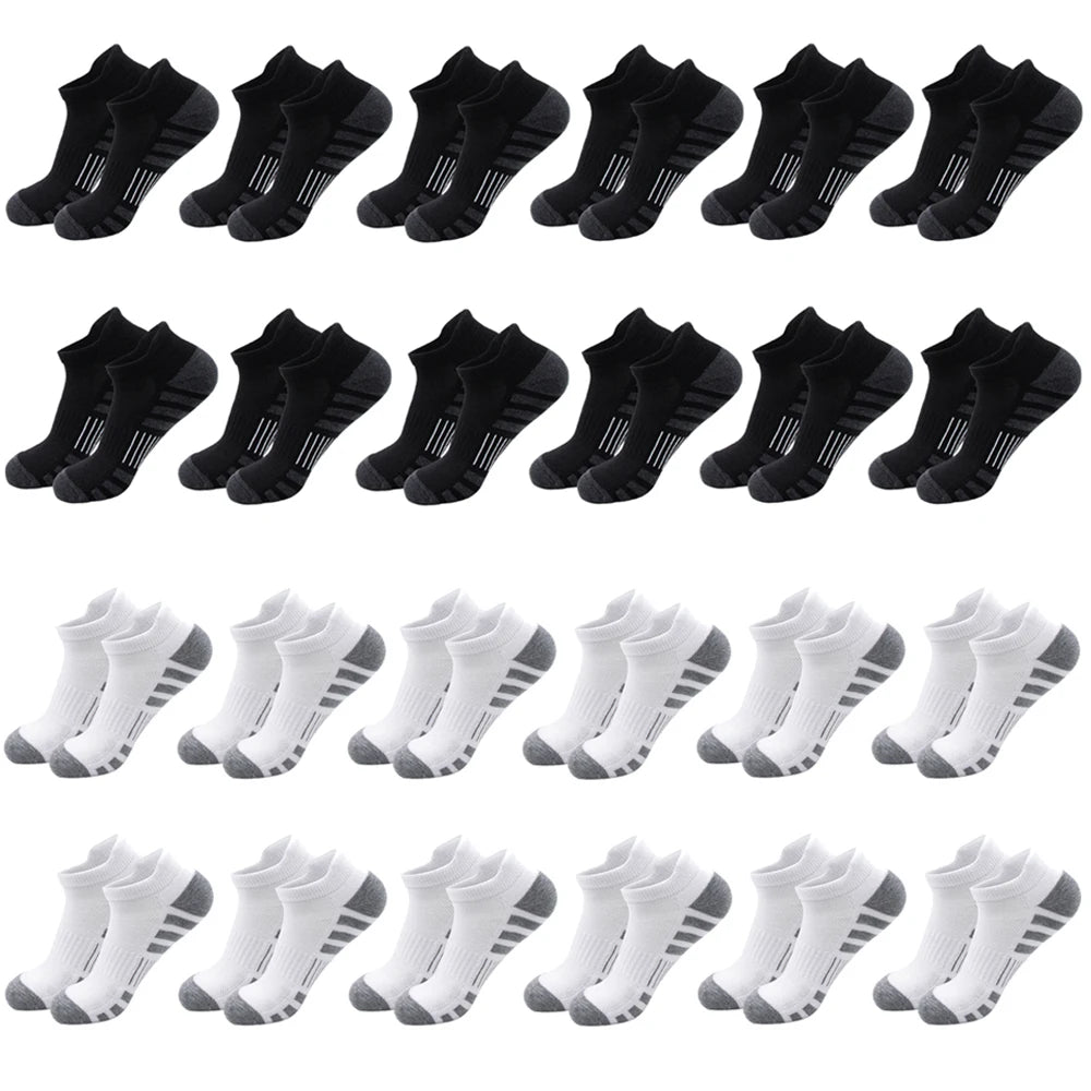 6/24 Pairs Cushioned Breathable Ankle Athletic Running Socks Low Cut Sports Tab for Men And Women