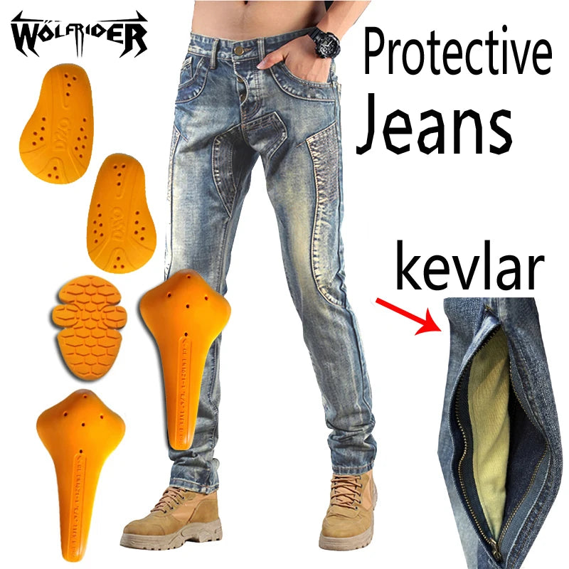 Motorcykelbyxor för män - Svart