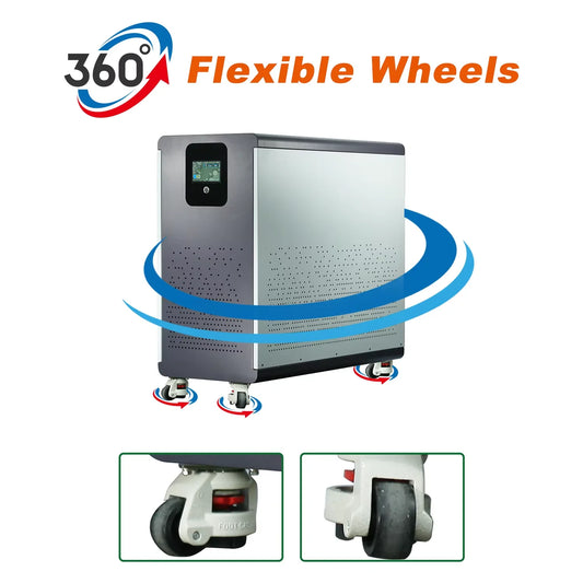 NIELFTOR LiFePO4 Energilagringsbatteri 51,2V – 10/16/32/45kWh, BMS 16S 300A, WiFi+Bluetooth+CAN/RS485+LCD, Hjul, 10års Garanti, Off-Grid/Sol/Husbil, EU-lager (Polen)