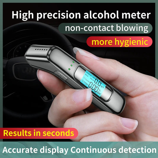Portabel Alkotest med LCD-display – Professionell Alkoholtestare för Bil och Vardag