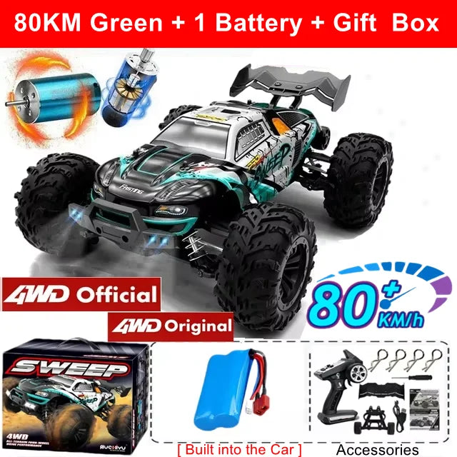 4WD radiostyrd bil i skala 1:16 med 4 kanaler