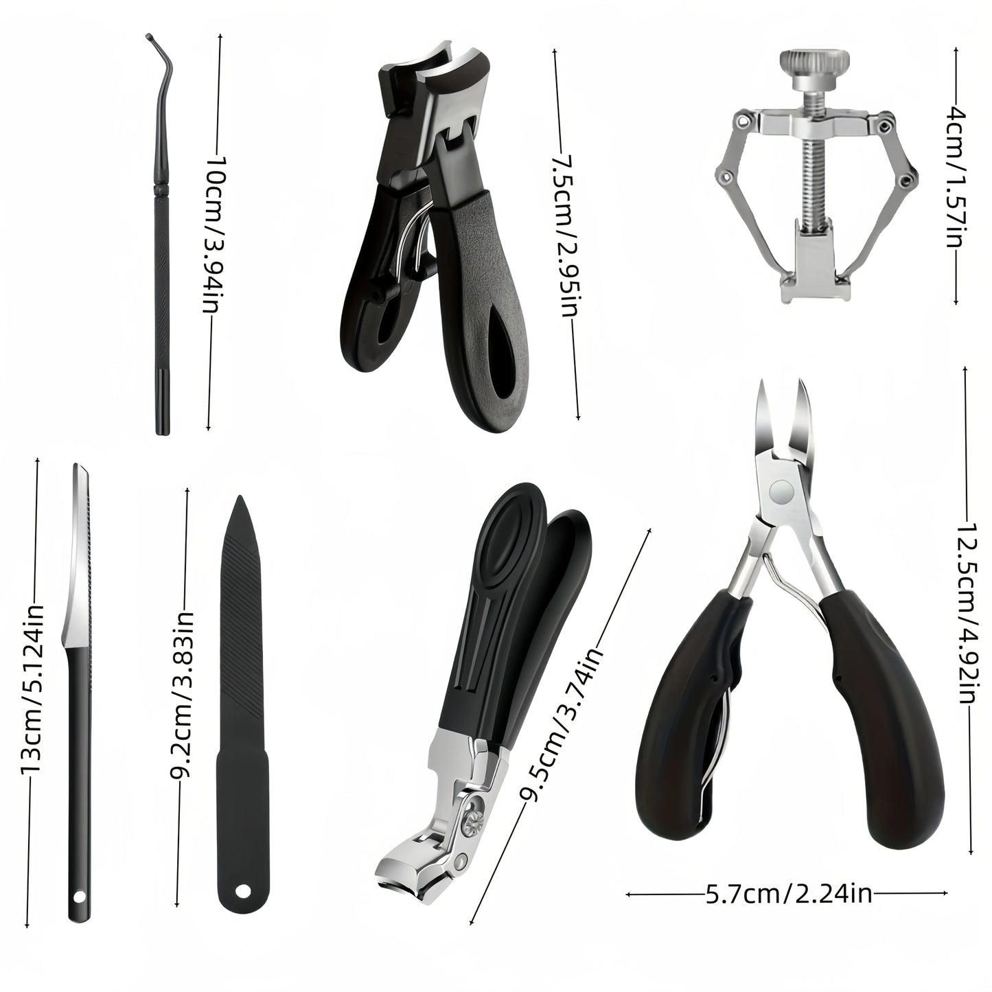 7pcs Nail Clippers Manicure Tool Set, with Portable Travel Case, Cuticle Nippers And Cutter Kit, Portable Nail Clippers