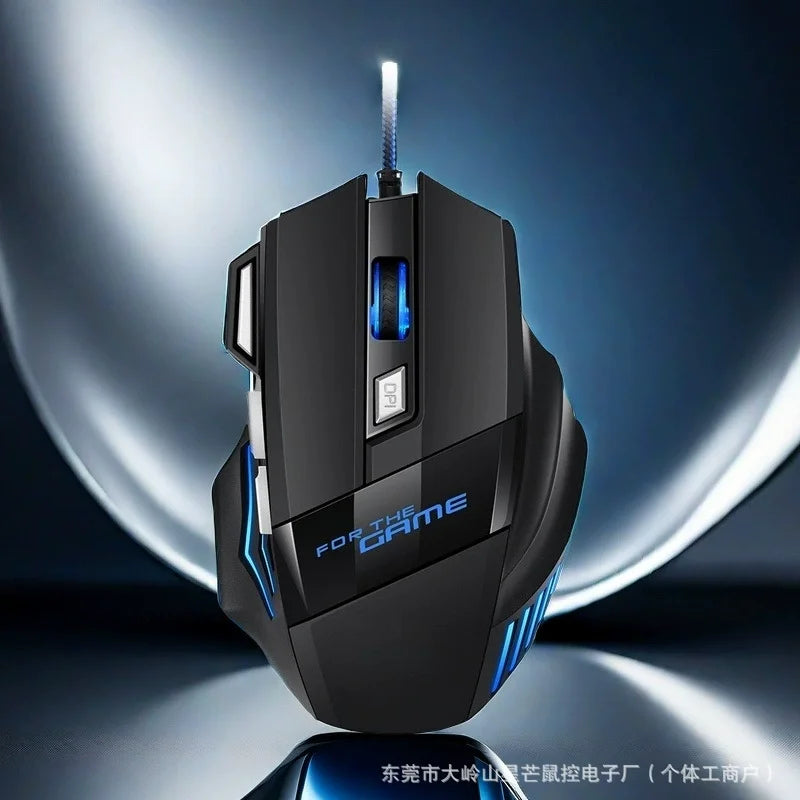 RGB Backlit Wired Gaming Mouse 7-Buttons USB 2400DPI Adjustable Ergonomic Computer Optical Sensor Mouse For PC Computer Laptop
