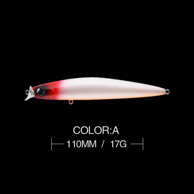1pcs 17g 11cm Minnow Fishing Lures Long Cast Sunken Fish Bait Swinger Floating Bass Artificial Bait Crank Bait Carp Pesca Tackle