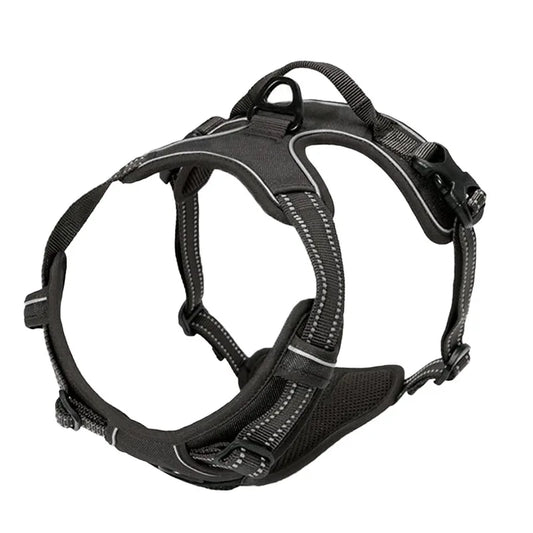 Justerbar Hundsele med Reflex – Andningsbar Oxford-väst, No-Pull, S–XL, 8 Färger