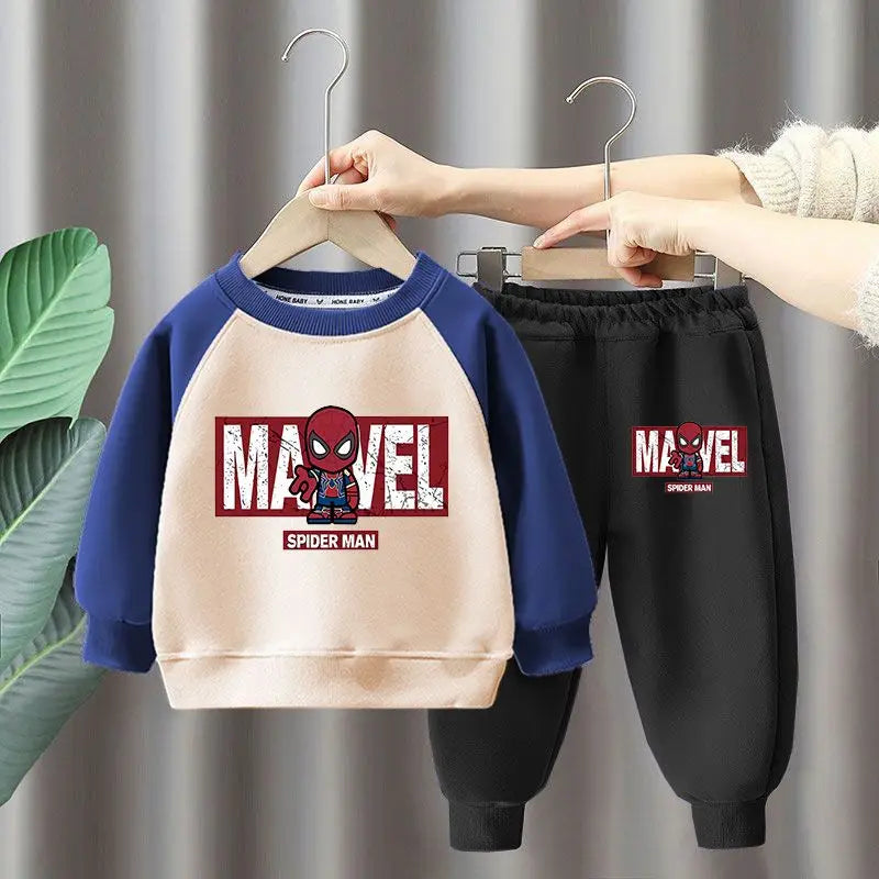2026 Children's New Sweatshirt Sets Boys Cute Cartoon Long Sleeved Pullover and Sweatpant Two Piece Sets Girls Casual Tracksuits