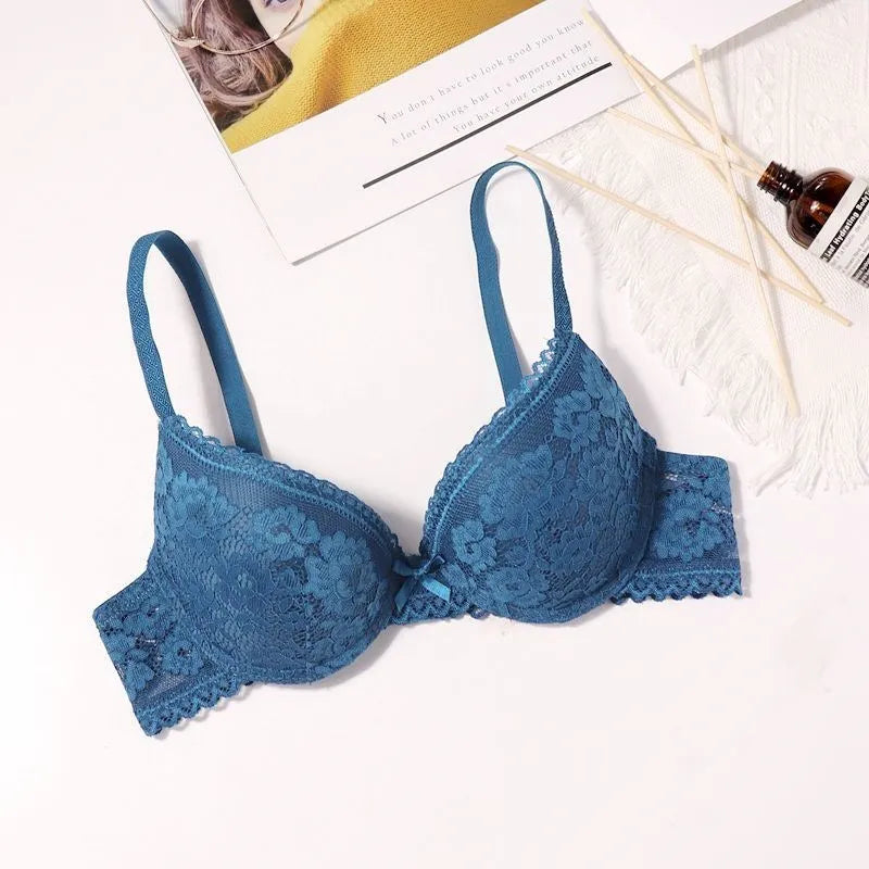Beauwear B C Small Chest Size Women Bra Thin Cup Mold Soft Cotton Brassiere Hollow Out Lace Underwear Sexy Lace Bh 34 36 38