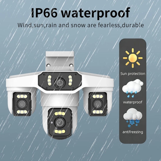 15MP Wifi IP-kamera med tre linser 8K PTZ