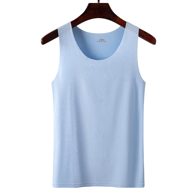 Summer Women Tank Tops Ice Silk Seamless Vest Female Thin Breathable Sleeveless Shirts Slim Camisoles Undershirts Black M-4XL