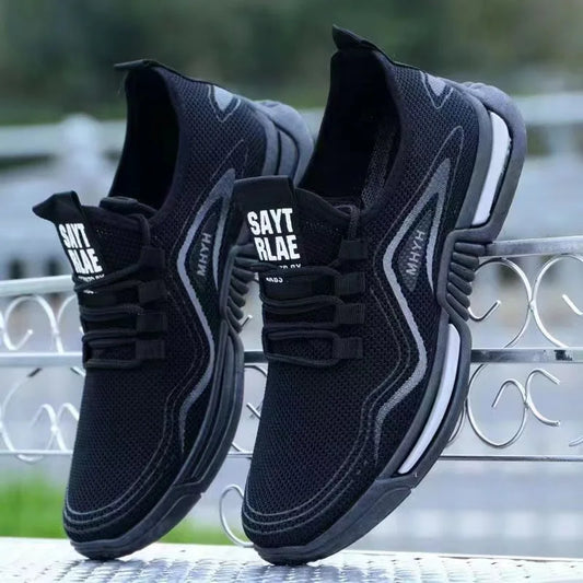 Andningsbara fritidssneakers för herr – mjuk mesh-sula