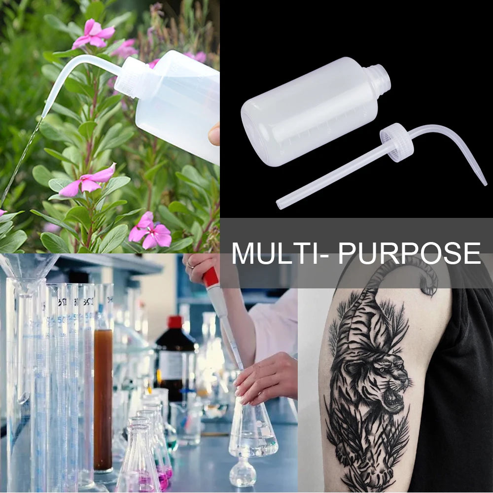 250/500ml Tattoo Wash Bottle Tattoo Squeeze Bottle Non-Spray Diffuser Bottle Green Soap Supply Lab Wash Bottle Tattoo Accessory