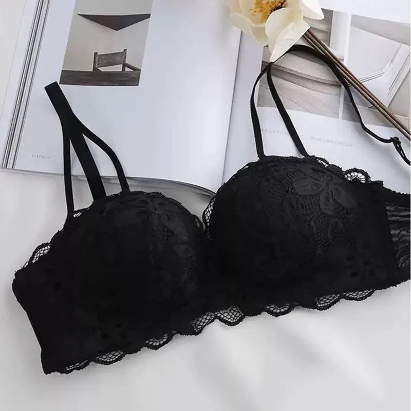 Female Lace Bralette Push Up A B Cup Bras Brassiere Sexy Detachable Strap Bra Women Underwear