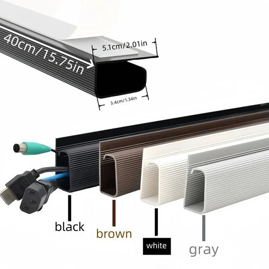 PVC-kabelkanal under skrivbord – 1 eller 2-pack