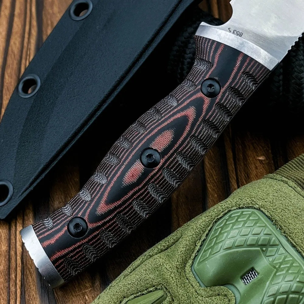 853 Wilderness Adventure Fixed 8Cr13Mov Blade Knife Practical Tool Outdoor Camping Fishing Jungle Trekking Straight Knife EDC