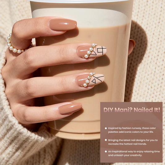 Gelgellack Set 6 delar Mjölkte Färg UV LED Nagellack