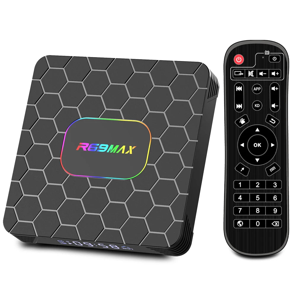 2026 New Smart TV Box T1+ RK3518 Android 14 WiFi 6 BT 5.4 Dual UI Interface 4K Ultra HD Smart Media Player