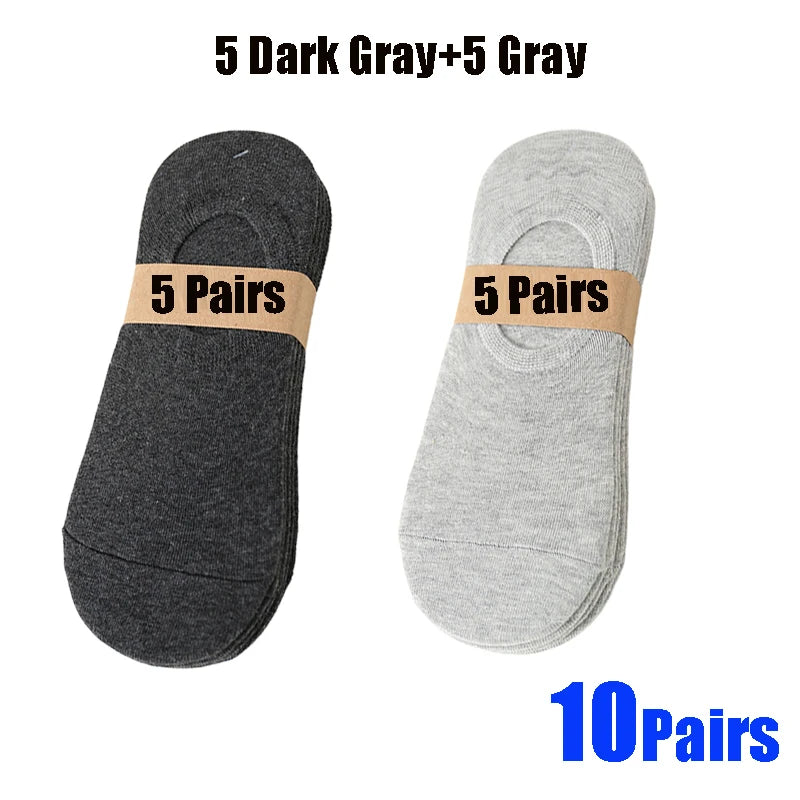 Osynliga Båtsockor Unisex 5/10/20-pack – Andningsbara No-Show Strumpor, Flera Färger