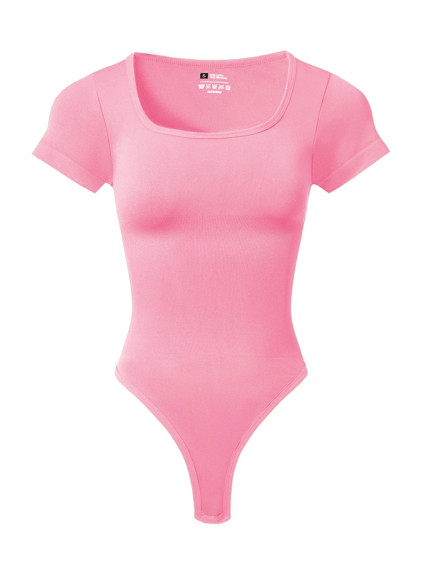 Women Plus Size Square Neck Short Sleeve Bodysuit Tummy Control Body Shaper Seamless Slimming Fashion Shapewear Jumpsuit
