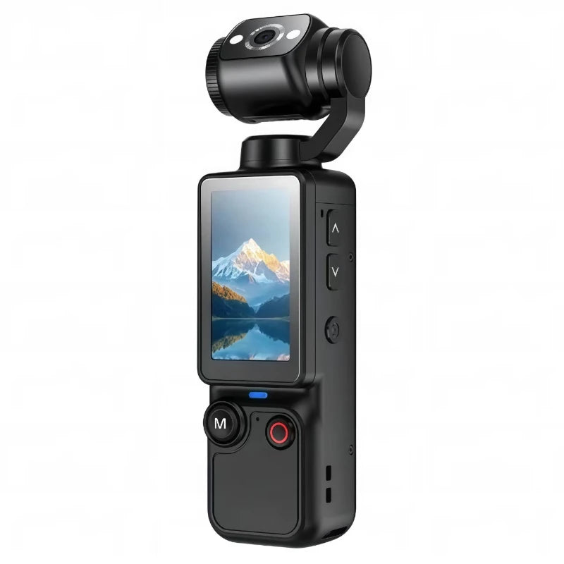 4K Action Camera 180° Auto-rotate Len Pocket Camera 1.9" Touchscreen Zoom Sport Cam Portable Vlog Video Recorder Cycling