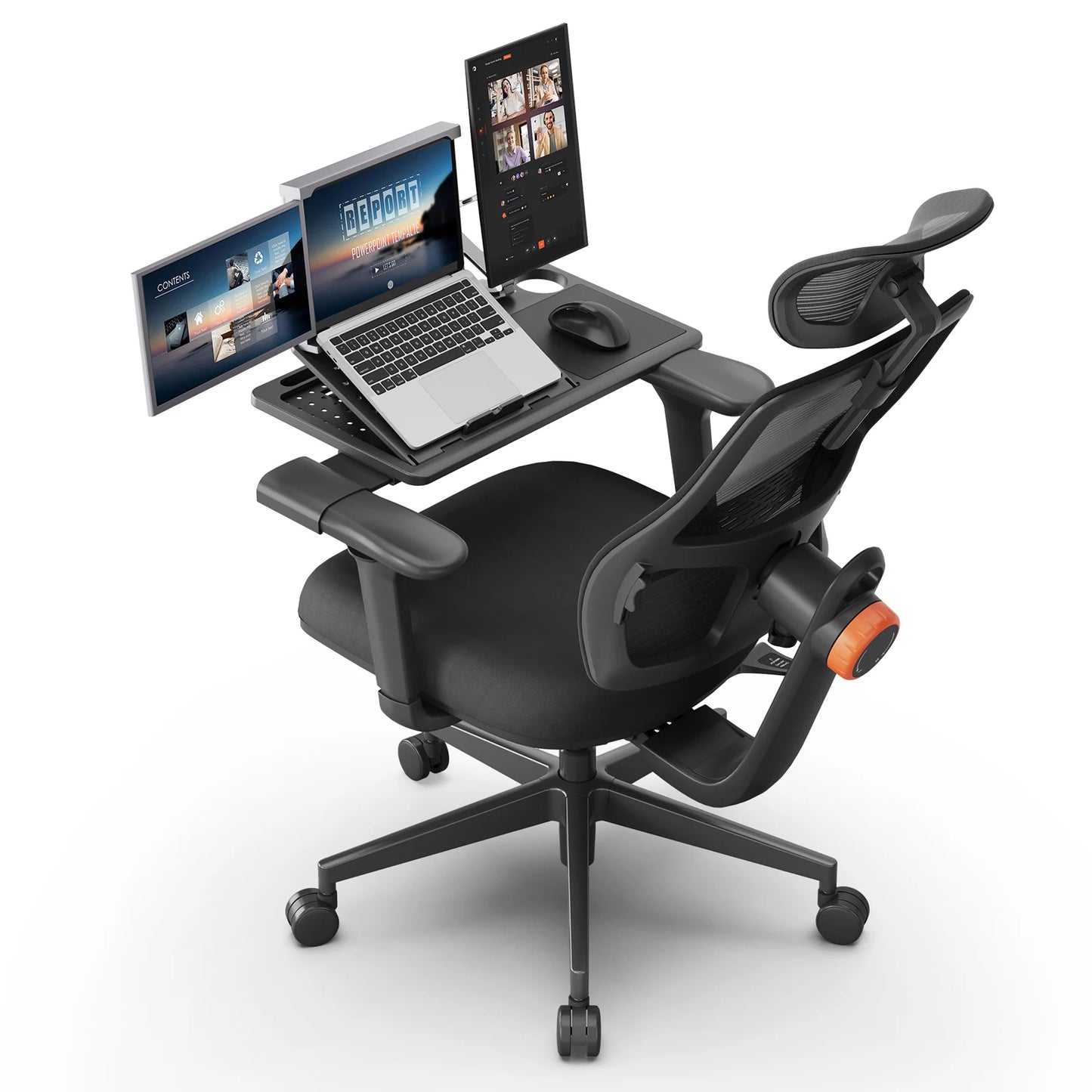 NEWTRAL Ergonomic Office Chair with Desktop,Adaptive Lower Back Support Gamer Chair,Adjustable Headrest Seat Depth Office Chair