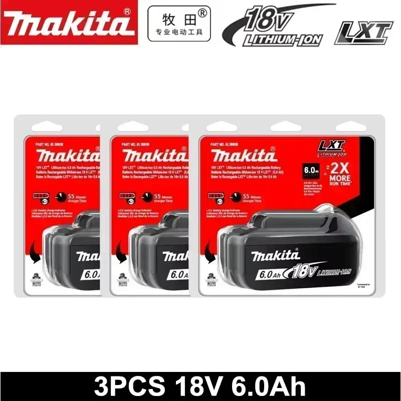 Makita 18V 6.0Ah batteri med laddare för Makita 18V elverktyg