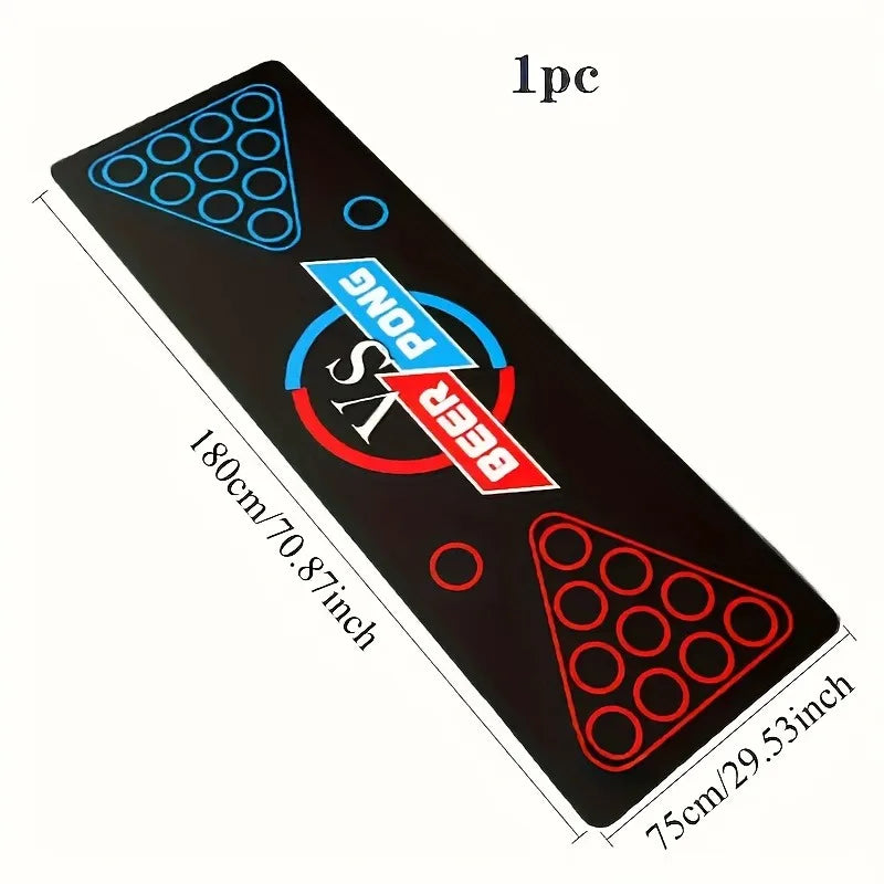 Beer Pong Table Runner Drinking Games for Adults Party with Beer Pong Balls Beer Pong Cups Indoor Outdoor Beer Pong Table Runner