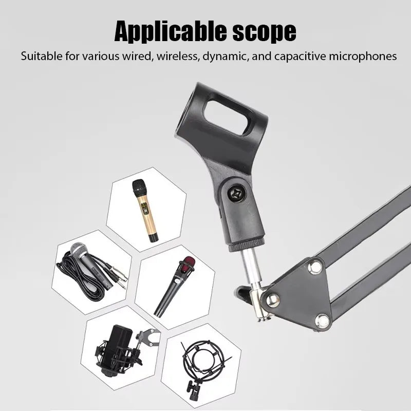 Adjustable Microphone Stand Desktop Boom Holder Professional Flexible Scissor Arm for Podcast/Streaming/Youtube
