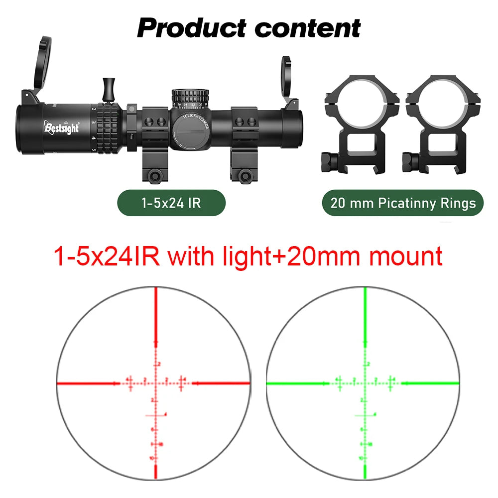 1-5x24 SFP LPVO gevärssikte för jakt