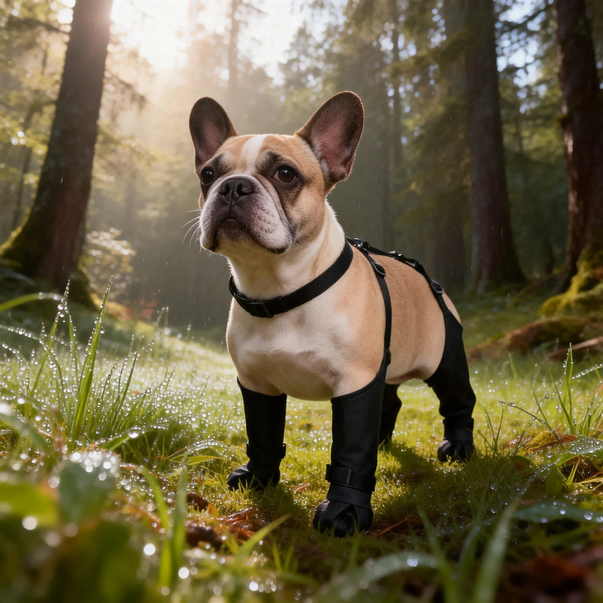 Waterproof Dog Boots Anti-Slip Dog Shoes Pet Paw Protector Dog Rain Booties Dog Outdoor Sock Shoes for Walking Running Hiking