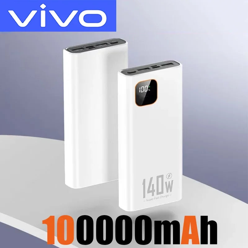 VIVO 140W 500000mAh Ultra Capacity Power Bank Super Fast Charging Portable Battery Charger For IPhone Samsung 2026 New