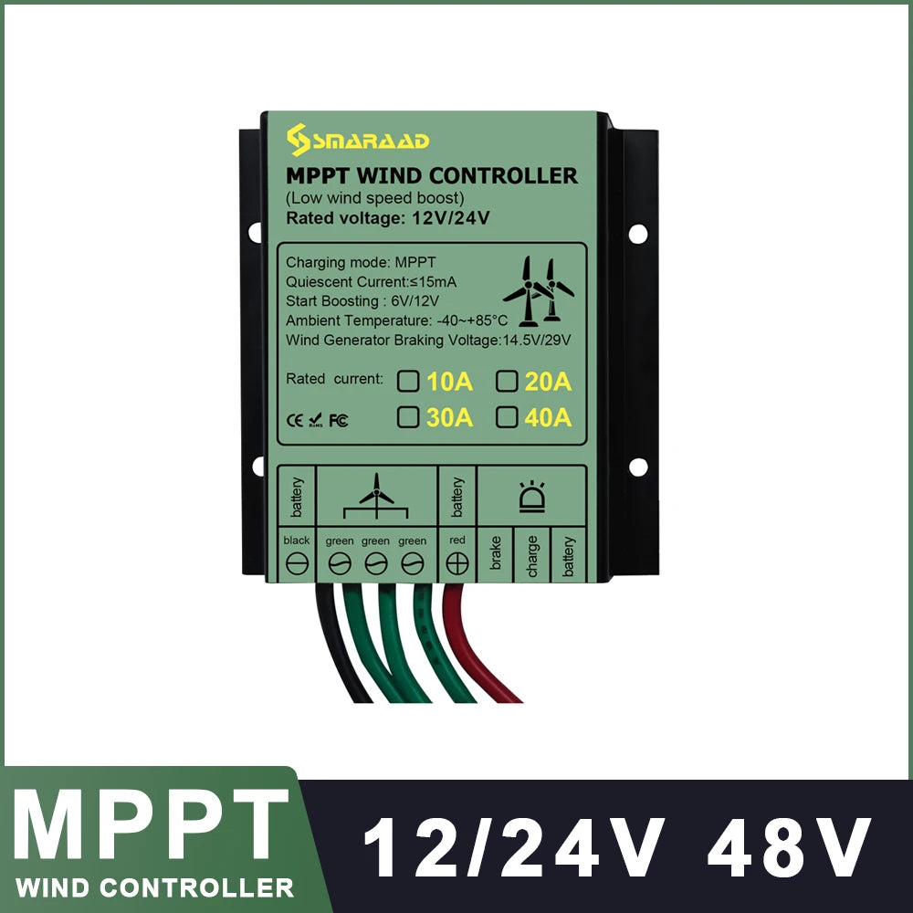 Horisontell Vindturbin 3000W 12V/24V/48V – Lågbullrig Permanent Magnet Off-Grid 220V, EU-lager Polen
