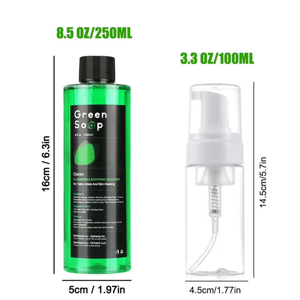 30ml 250ml 500ml Tattoo Green Soap/ Tattoos Cleaning Supplies
