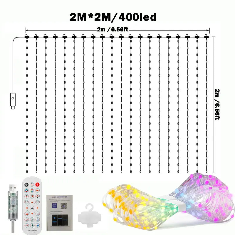 DIY LED-ljusgardin med appstyrning