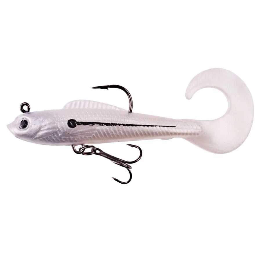 6PCS Wobblers Artificial Baits Fishing Tackle Soft Silicone Bait For Sea Bass Spoon Pike Carp Fishing Lures Swimbait