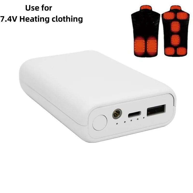 Power Bank 10000mAh 12V DC Output For Heating Cool Vest Jacket Portable Charger for iPhone 16 Samsung Powerbank External Battery