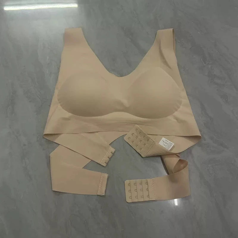 S-XXL High-quality Seamless Women's Fitness Bra Without Wires, Small Breast Push-up, Back-shaping, Corrective Yoga Sports Bra