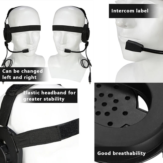 Taktiskt utomhus skjutkommunikation hörlur Bowman Elite II Headset U94 PTT För Kenwood Baofeng UV-5R radiotillbehör