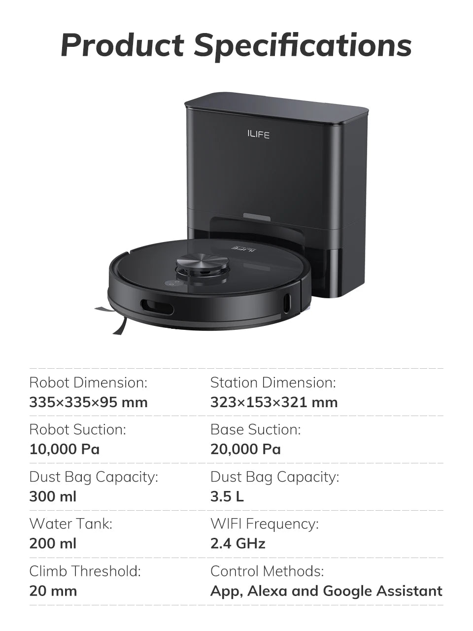 ILIFE T20s Ultra Robotdammsugare och Mopp