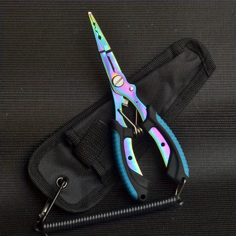 Stainless Steel Color Titanium Eagle Beak Fish Control Pliers for Hook and Hook Removal, Multifunctional Fishing Pliers